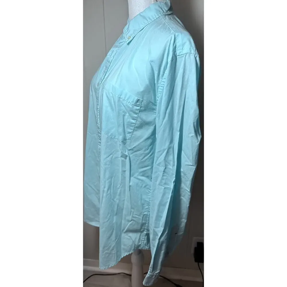 Banana Republic Shirt Mens Large Nantucket Blue 100% Line Camden Fit XX